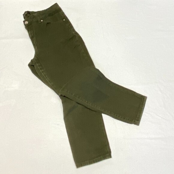 Mid Rise Skinny Leg Stretchy Denim Jeans Dark Green 11 Jean9 - Picture 8 of 13